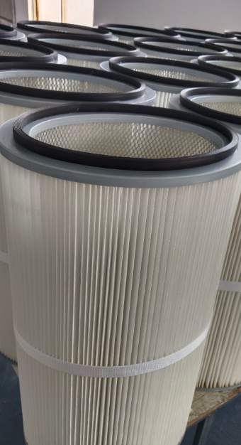 濾筒除塵器內(nèi)部PTFE覆膜濾筒細(xì)節(jié)圖